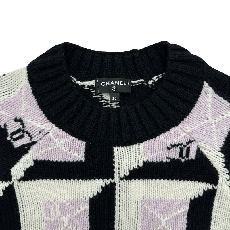 シャネル CHANEL ココマークカシミヤニットセーター P77885 ブラック
