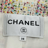 シャネル CHANEL ココマークボタンスパンコールツイードジャケット P77288 アイボリー ツイード レディース その他アウター