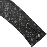 ルイ・ヴィトン LOUIS VUITTON モノグラム総柄デニムジャケット HQA40W ブラック デニム メンズ デニムジャケット
