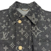 ルイ・ヴィトン LOUIS VUITTON モノグラム総柄デニムジャケット HQA40W ブラック デニム メンズ デニムジャケット