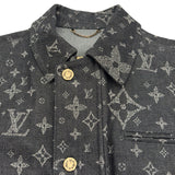 ルイ・ヴィトン LOUIS VUITTON モノグラム総柄デニムジャケット HQA40W ブラック デニム メンズ デニムジャケット