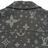 ルイ・ヴィトン LOUIS VUITTON モノグラム総柄デニムジャケット HQA40W ブラック デニム メンズ デニムジャケット