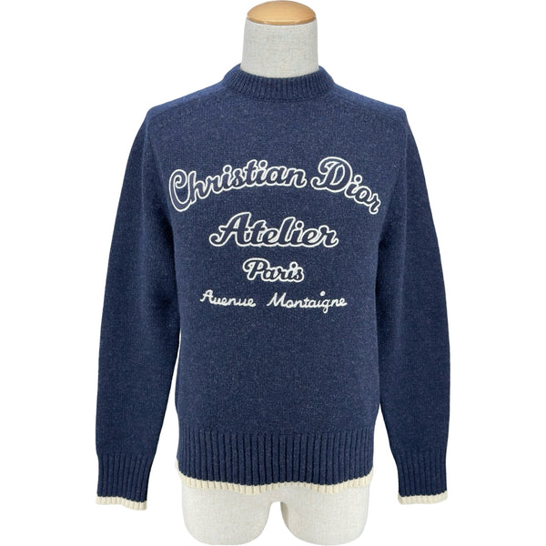 クリスチャン・ディオール Christian Dior アトリエ刺繍ウールニット