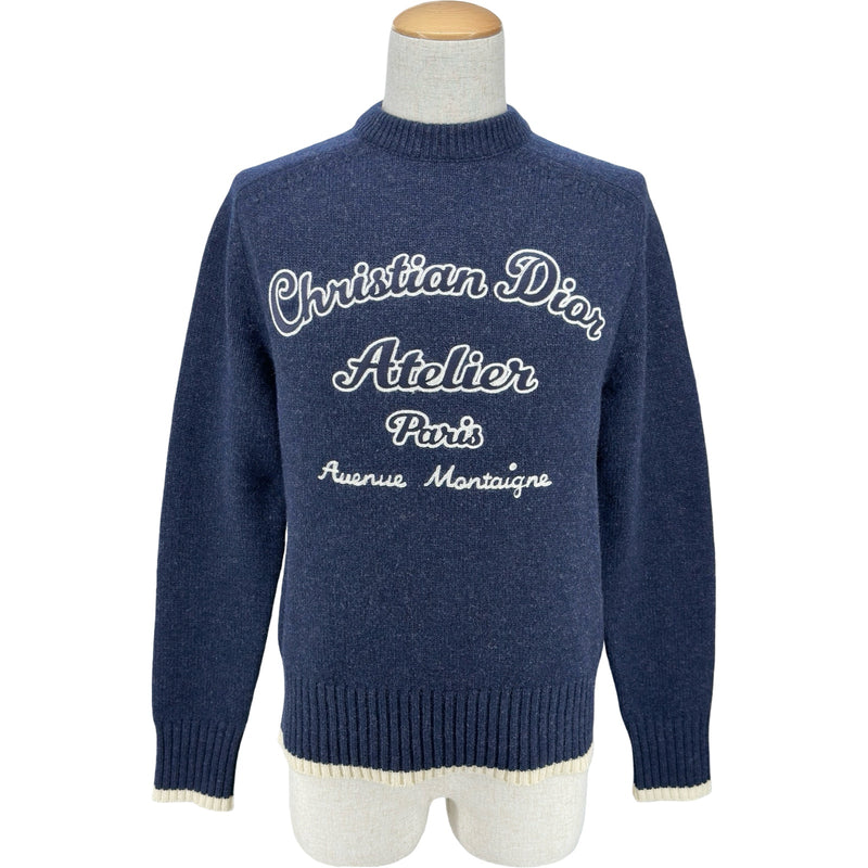 クリスチャン・ディオール Christian Dior アトリエ刺繍ウールニット
