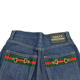 グッチ GUCCI ホースビットポケットフレアデニムパンツ 677255 インディゴ デニム レディース デニムパンツ