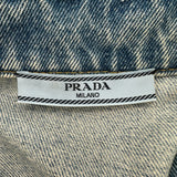 プラダ PRADA トライアングルロゴオーバーサイズデニムシャツ GFC036 ブルー デニム メンズ デニムジャケット