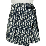 クリスチャン・ディオール Christian Dior オブリーク総柄 ラップスコート 357P15A2970 ネイビー ポリエステル レディース その他ボトムス