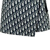 クリスチャン・ディオール Christian Dior オブリーク総柄 ラップスコート 357P15A2970 ネイビー ポリエステル レディース その他ボトムス