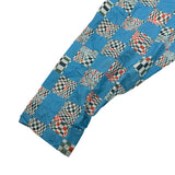 ルイ・ヴィトン LOUIS VUITTON ダミエチェックプリント マウンテンパーカー HKB85W ブルー ナイロン メンズ その他アウター