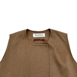 マックスマーラ Max Mara ウエストベルトキャメルロングジレ 11560343 キャメル キャメル レディース その他トップス
