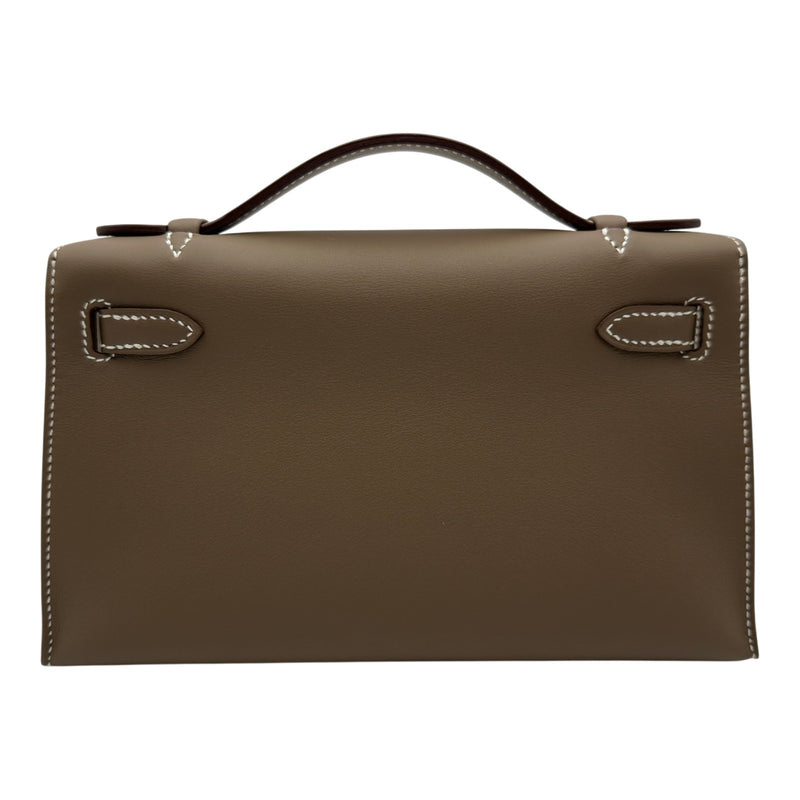 エルメス HERMES ポシェットケリー K刻 エトゥープ ゴールド金具