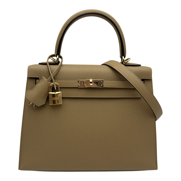エルメス HERMES ケリー25 外縫い K刻 プシエール ゴールド金具