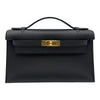 エルメス HERMES ポシェットケリー K刻 ブラック ゴールド金具 スイフト レディース ハンドバッグ