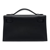 エルメス HERMES ポシェットケリー K刻 ブラック ゴールド金具 スイフト レディース ハンドバッグ