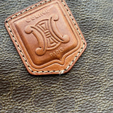 セリーヌ CELINE マカダム ショルダーバッグ ブラウン PVCコーティングキャンバス/レザー レディース ショルダーバッグ