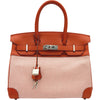 エルメス HERMES バーキン30 U刻印 エクリュ/キュイーブル シルバー金具 トワル スイフト レディース ハンドバッグ