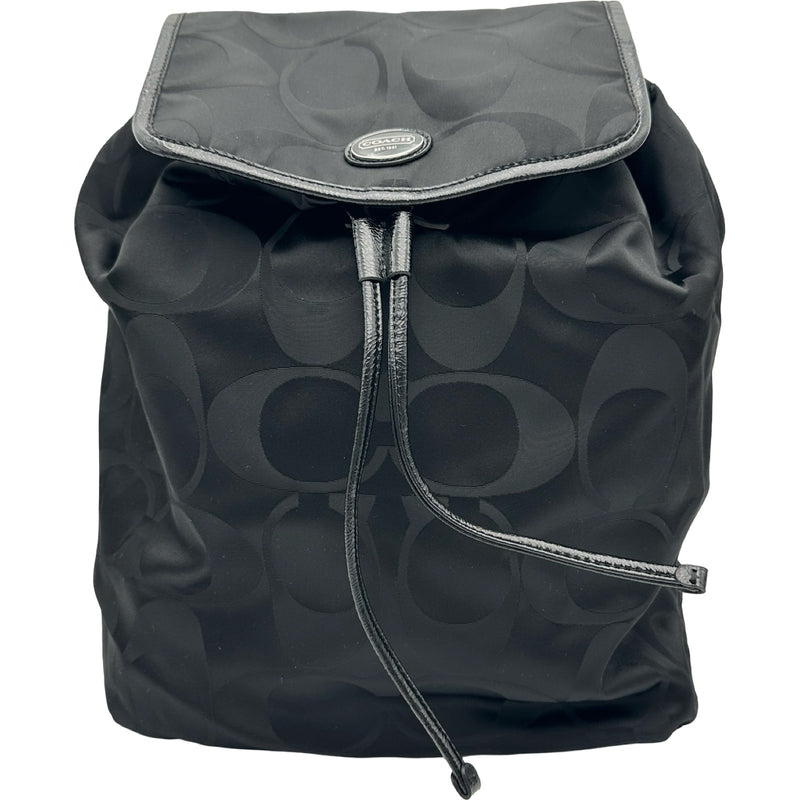 未使用級✨ COACH コーチ シグネチャー バックパック リュックサック 黒 コーチ COACH シグネチャー バックパック F77350 ブラック ナイロン