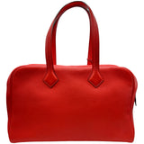エルメス HERMES ヴィクトリア2 35 D刻印 ルージュクー シルバー金具 トリヨン レディース ショルダーバッグ