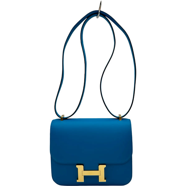 エルメス HERMES コンスタンス3ミニ Y刻印 ブルーフリーダ ゴールド