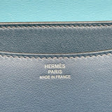 エルメス HERMES コンスタンス3ミニ ヴェルソ Z刻印 ブルー系 シルバー金具 スイフト レディース ショルダーバッグ