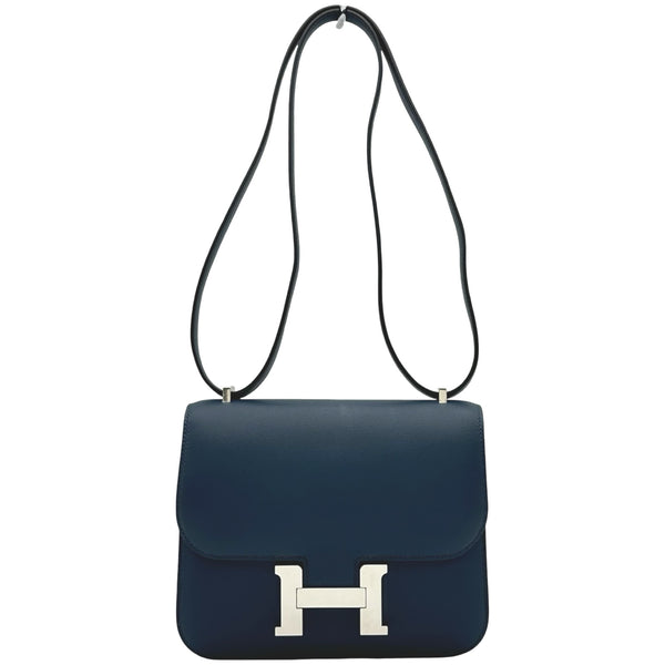 エルメス HERMES コンスタンス3ミニ ヴェルソ Z刻印 ブルー系 シルバー