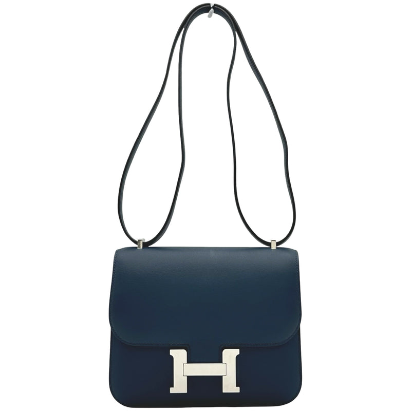 エルメス HERMES コンスタンス3ミニ ヴェルソ Z刻印 ブルー系 シルバー