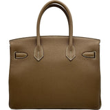 エルメス HERMES バーキン30 Y刻印 エトゥープ ゴールド金具 トゴ レディース ハンドバッグ