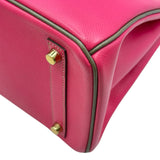 エルメス HERMES バーキン30 パーソナルオーダー □Q刻印 ローズディリアン/エトゥープ ゴールド金具 エプソン レディース ハンドバッグ