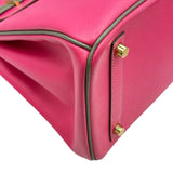 エルメス HERMES バーキン30 パーソナルオーダー □Q刻印 ローズディリアン/エトゥープ ゴールド金具 エプソン レディース ハンドバッグ
