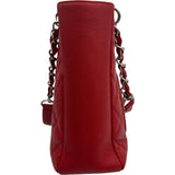 シャネル CHANEL PSTチェーントートバッグ A50994 18番台 レッド シルバー金具 キャビアスキン レディース ショルダーバッグ