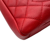 シャネル CHANEL PSTチェーントートバッグ A50994 18番台 レッド シルバー金具 キャビアスキン レディース ショルダーバッグ