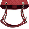 シャネル CHANEL PSTチェーントートバッグ A50994 18番台 レッド シルバー金具 キャビアスキン レディース ショルダーバッグ