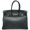 エルメス HERMES バーキン35 □J刻印 ブラック シルバー金具 エヴァーグレイン レディース ハンドバッグ