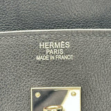 エルメス HERMES バーキン35 □J刻印 ブラック シルバー金具 エヴァーグレイン レディース ハンドバッグ