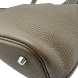 エルメス HERMES ピコタンロックMM Y刻印 エトゥープ シルバー金具 トリヨン レディース ハンドバッグ