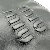 ミュウミュウ miu miu ボーバッグ ブラック レザー レディース ショルダーバッグ