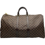 ルイ・ヴィトン LOUIS VUITTON キーポル・バンドリエール55 N41414 ブラウン ダミエ ユニセックス ボストンバッグ