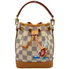 ルイ・ヴィトン LOUIS VUITTON ナノ・ノエ N40511 ホワイト/ピンク ダミエ・アズール/ヴィヴィエンヌ レディース ショルダーバッグ