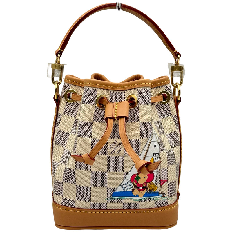 こ*送様 【美品】ルイヴィトン ダミエアズール ヴィヴィエンヌ ジッピーウォレッ ルイ・ヴィトン LOUIS VUITTON ナノ・ノエ N40511 ホワイト/ピンク