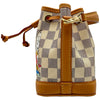 ルイ・ヴィトン LOUIS VUITTON ナノ・ノエ N40511 ホワイト/ピンク ダミエ・アズール/ヴィヴィエンヌ レディース ショルダーバッグ