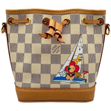 ルイ・ヴィトン LOUIS VUITTON ナノ・ノエ N40511 ホワイト/ピンク ダミエ・アズール/ヴィヴィエンヌ レディース ショルダーバッグ