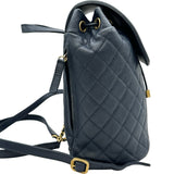 シャネル CHANEL CCフィリグリーリュック A57090 25番台 ネイビー ゴールド金具 キャビアスキン レディース リュック・デイパック