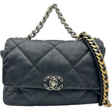 シャネル CHANEL CHANEL19 ラージバッグ AS1161 ブラックゴールド金具/シルバー金具 ラムスキン レディース ショルダーバッグ
