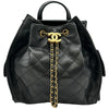 シャネル CHANEL CHANEL25 バッグパック ミディアム AS5600 ブラック キャビアスキン レディース リュック・デイパック