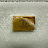 シャネル CHANEL トップハンドルミニフラップバッグ ミントグリーン ゴールド金具 キャビアスキン レディース ショルダーバッグ