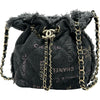 シャネル CHANEL マトラッセスモール バケットバッグ AS3091 ブラック ゴールド金具 デニム レディース ショルダーバッグ