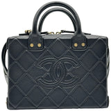 シャネル CHANEL ココマークヴァニティショルダーバッグ AS3345 ブラック ゴールド金具 カーフスキン レディース ショルダーバッグ
