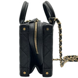シャネル CHANEL ココマークヴァニティショルダーバッグ AS3345 ブラック ゴールド金具 カーフスキン レディース ショルダーバッグ