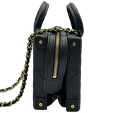 シャネル CHANEL ココマークヴァニティショルダーバッグ AS3345 ブラック ゴールド金具 カーフスキン レディース ショルダーバッグ