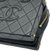 シャネル CHANEL ココマークヴァニティショルダーバッグ AS3345 ブラック ゴールド金具 カーフスキン レディース ショルダーバッグ